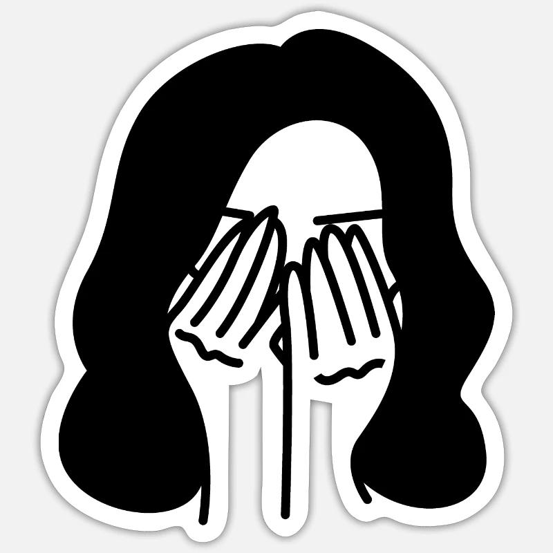 Weinen Sticker Größe S (10 x 10 cm)