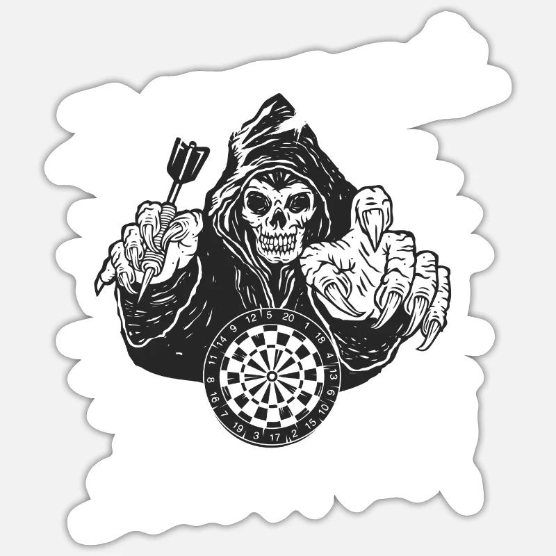 Dart - Sticker taille S (10 x 10 cm) - blanc mat