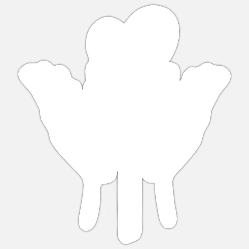 hands - Sticker size S (10 x 10 cm) - white matte