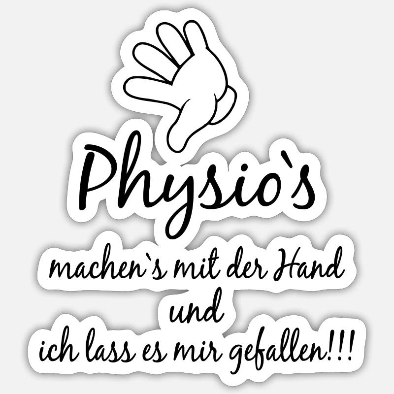 Physio - Sticker Größe S (10 x 10 cm) - Mattweiß