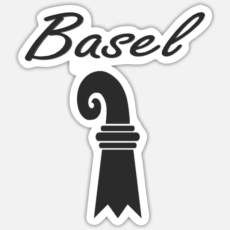 Baselerstab Design - Sticker size S (10 x 10 cm) - white matte