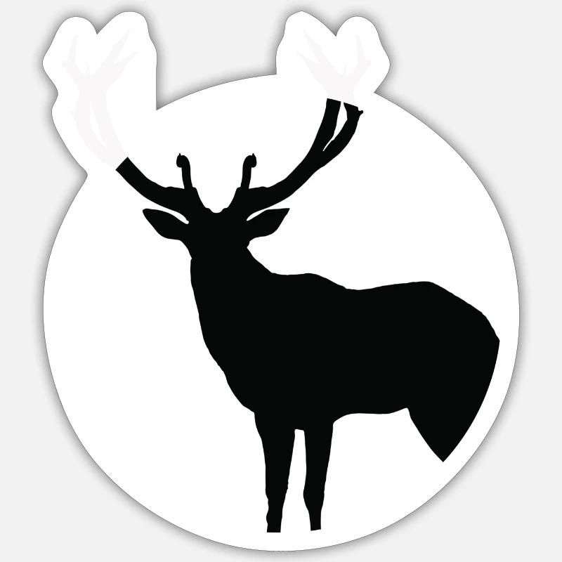 deer - Sticker size S (10 x 10 cm) - white matte