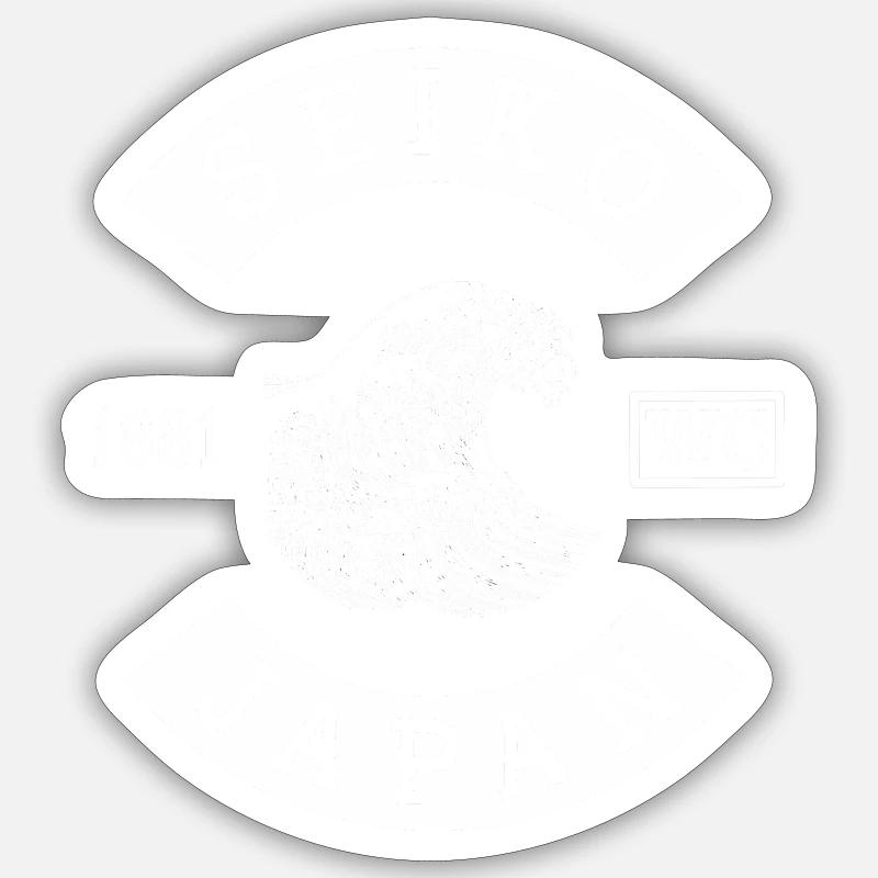 Seiko Japan white patch - Sticker size S (10 x 10 cm) - white matte
