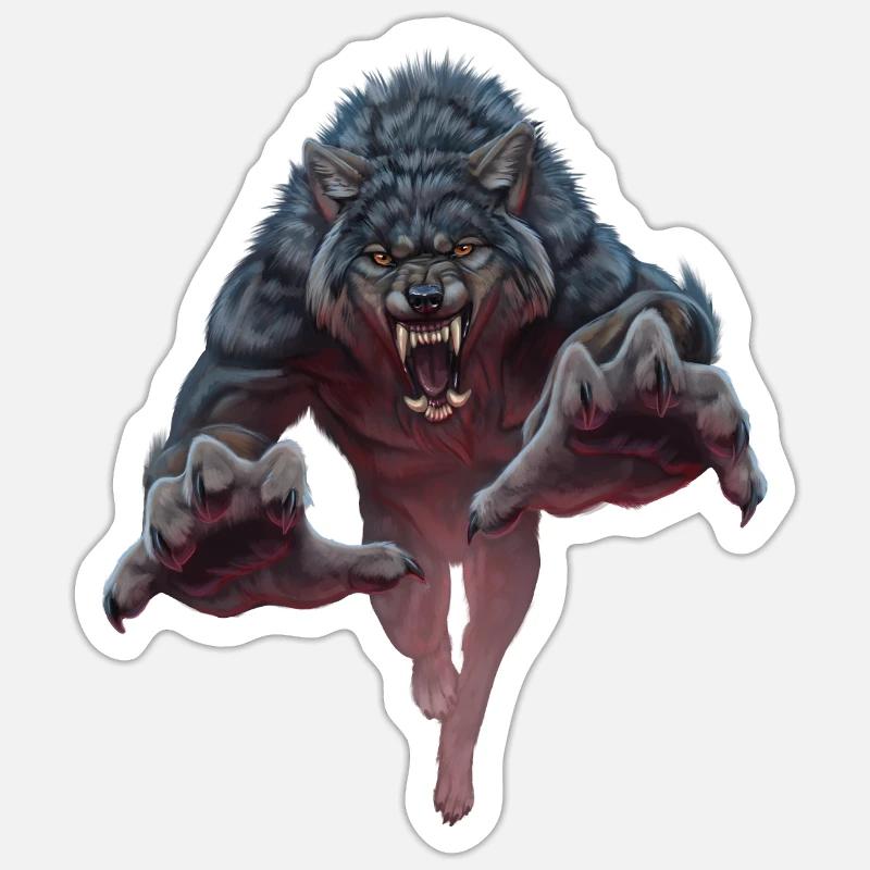 Werwolf Sticker Größe S (10 x 10 cm)