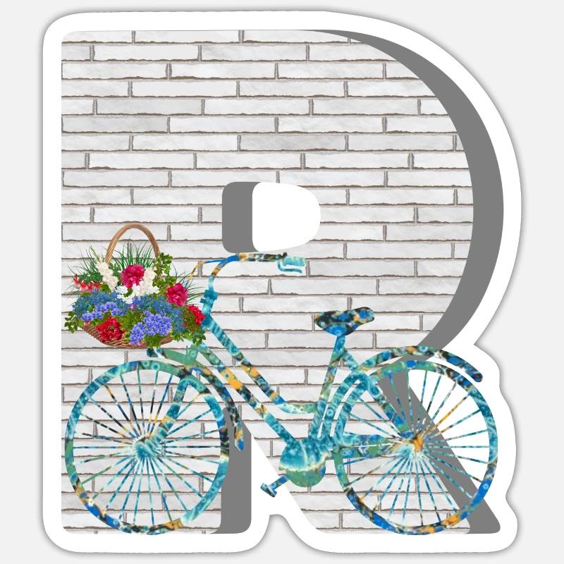fahrrad e 100 r - Sticker Größe S (10 x 10 cm) - Mattweiß