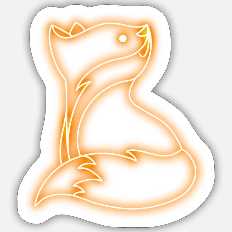 Leuchte-Fuchs Sticker Größe S (10 x 10 cm)
