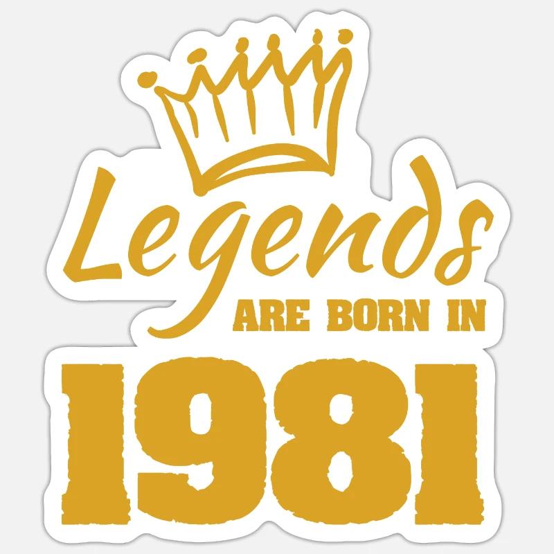1981 - Sticker Größe S (10 x 10 cm) - Mattweiß