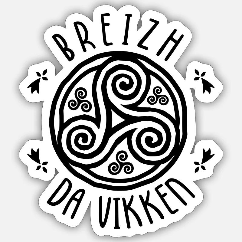 Breizh da viken - Sticker size S (10 x 10 cm) - white matte