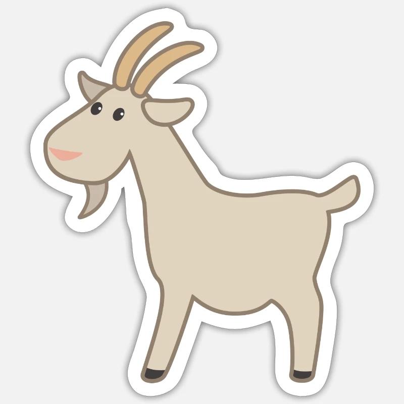 goat - Sticker size S (10 x 10 cm) - white matte