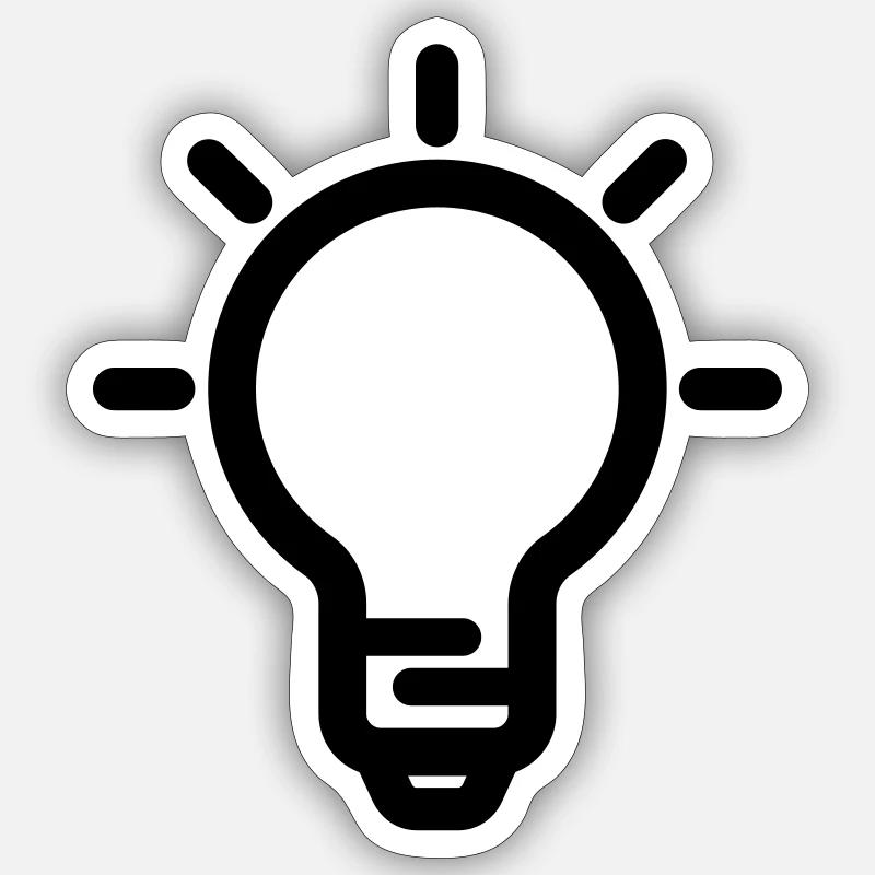 Light Bulb Icon Icon Sticker size S (10 x 10 cm)