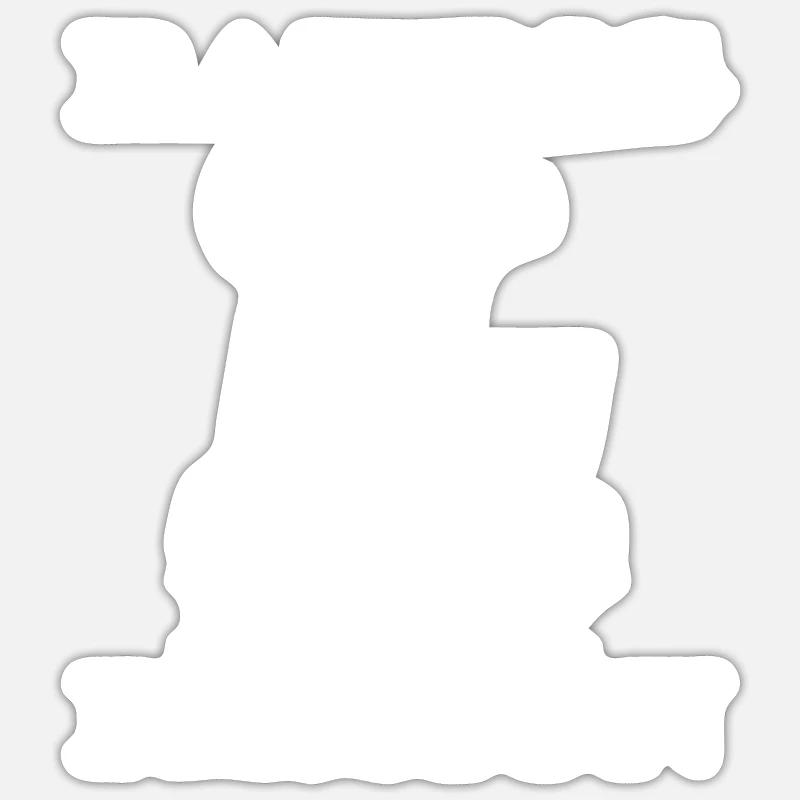 Backen Baking - Sticker taille S (10 x 10 cm) - blanc mat