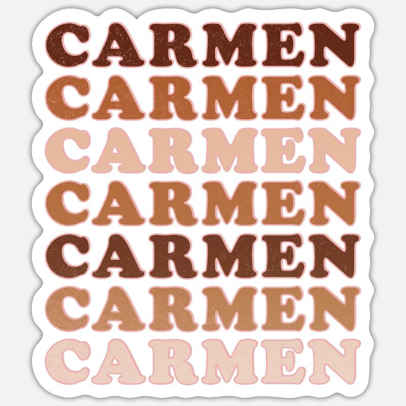 Carmen - Sticker taille S (10 x 10 cm) - blanc mat