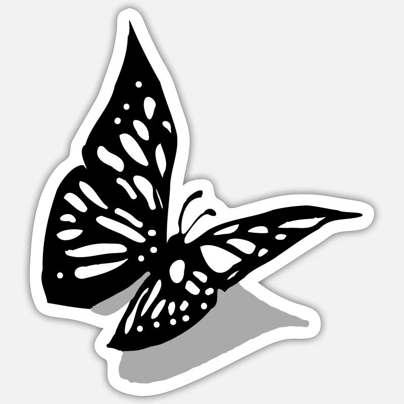 Papillon 3D Sticker taille S (10 x 10 cm)