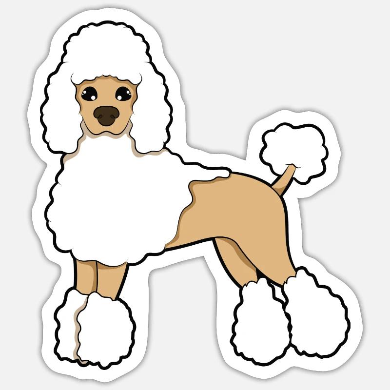 poodle - Sticker size S (10 x 10 cm) - white matte