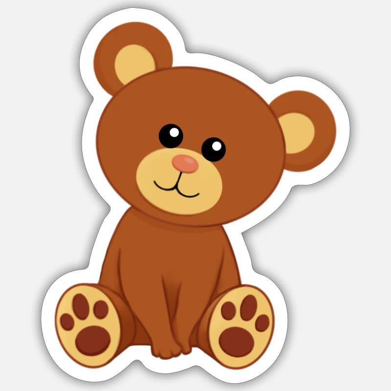 Teddy bear, cute design, great gift idea, Sticker size S (10 x 10 cm)