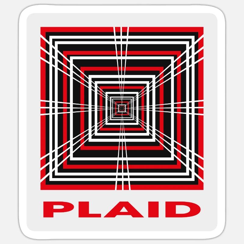Plaid - Elektrisch - E Auto Sticker Größe S (10 x 10 cm)