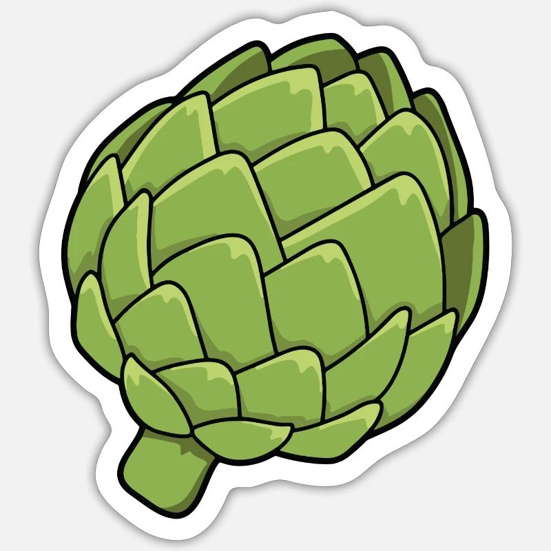Carciofi - Sticker formato S (10 x 10 cm) - bianco opaco