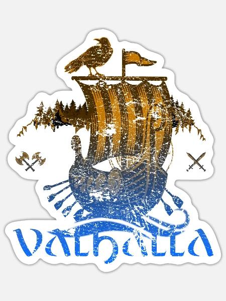 Valhalla Viking Vikings Bjoern Eisenseite - Sticker Größe S (10 x 10 cm) - Mattweiß