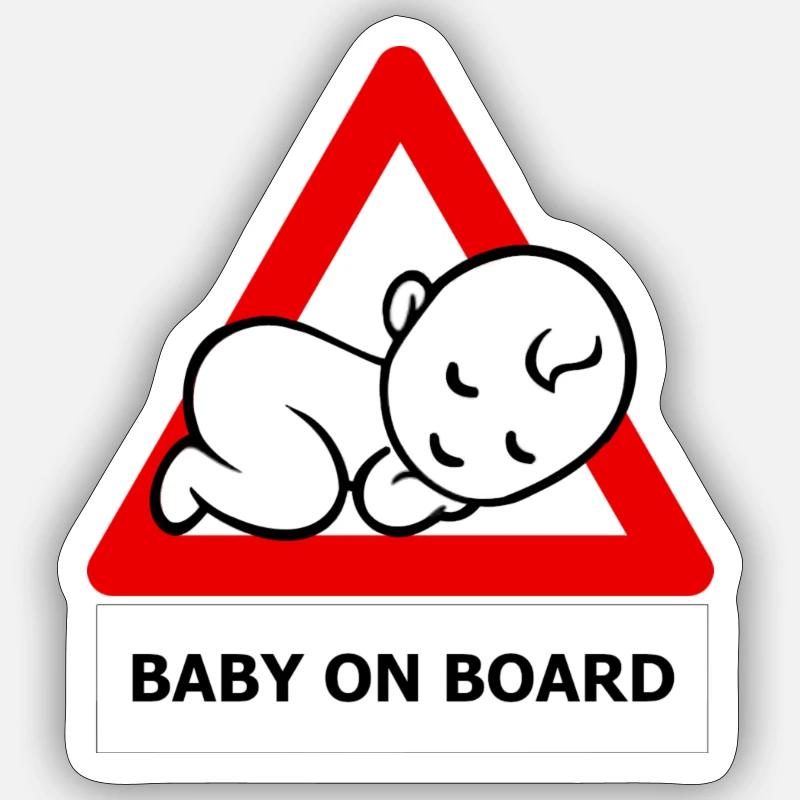 Baby on board - Sticker size S (10 x 10 cm) - white matte