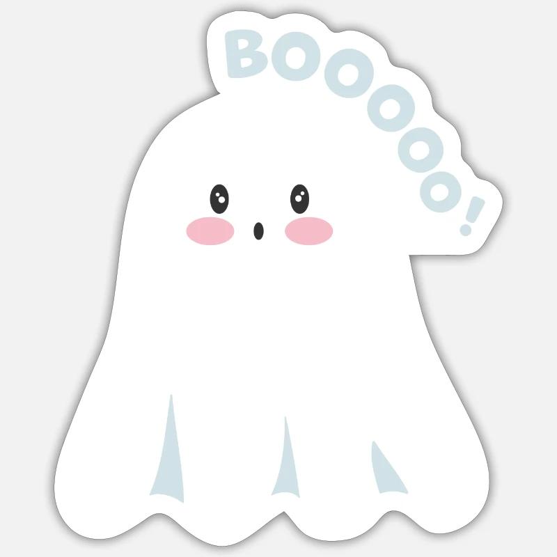 Fantôme mignon Sticker taille S (10 x 10 cm)