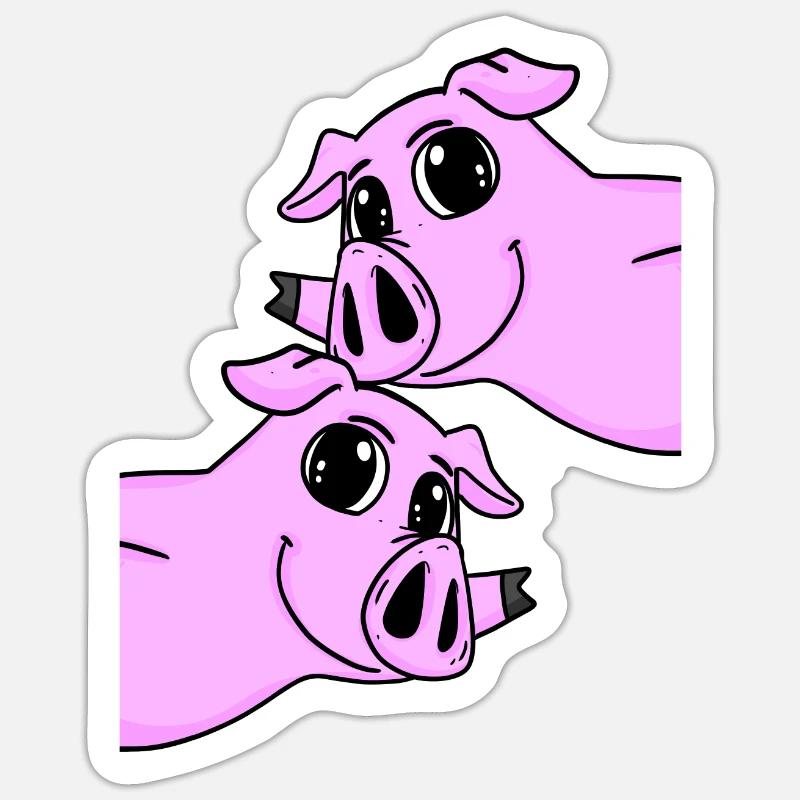 Cochons Cochons - Sticker taille S (10 x 10 cm) - blanc mat