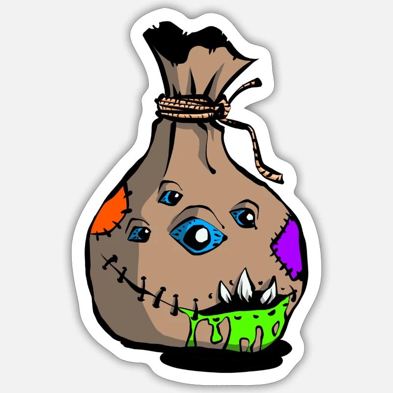 Mimic bag dyed RPG game Sticker Sticker size S (10 x 10 cm)