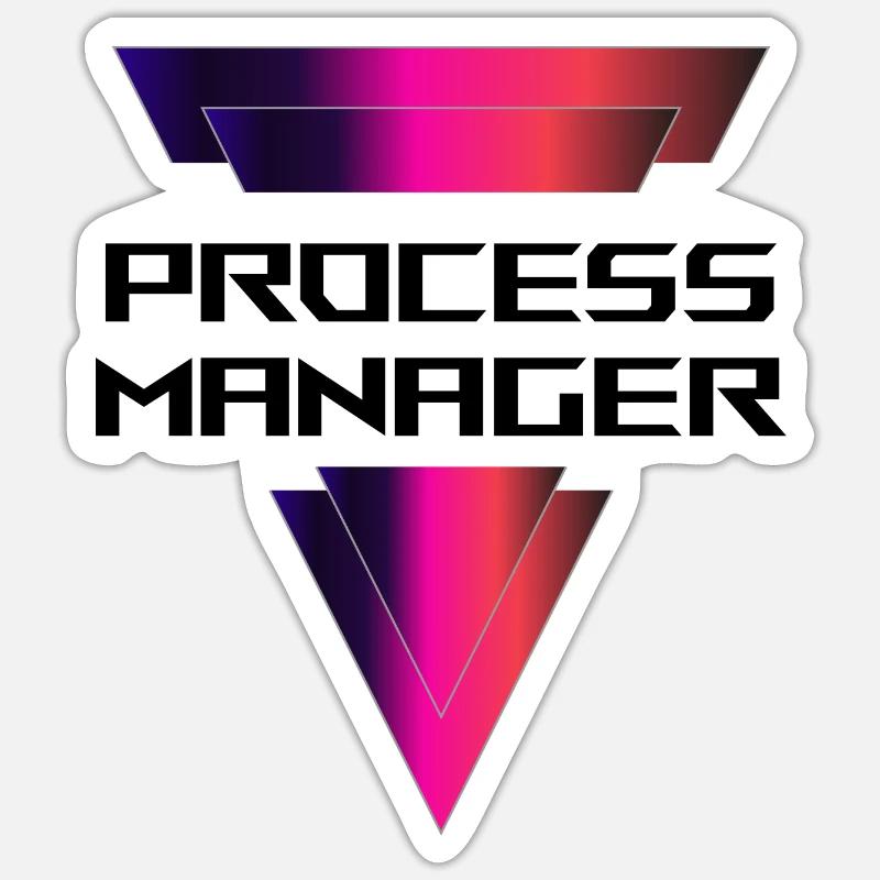 PROCESS Manager - Sticker Größe S (10 x 10 cm) - Mattweiß