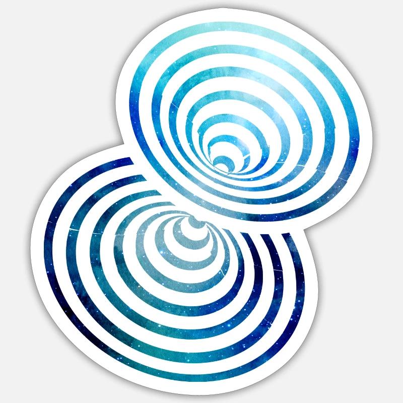 L’univers spatial forme une illusion psychédélique Sticker taille S (10 x 10 cm)