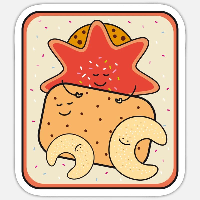 Boîte de biscuits de Noël - Sticker taille S (10 x 10 cm) - blanc mat