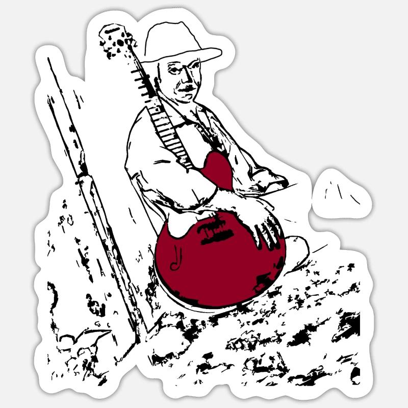 Blues - Sticker size S (10 x 10 cm) - white matte