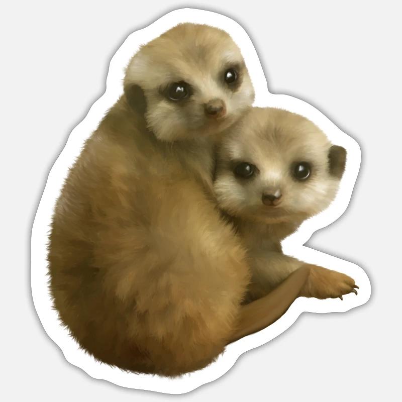 Erdmännchen Sticker Größe S (10 x 10 cm)