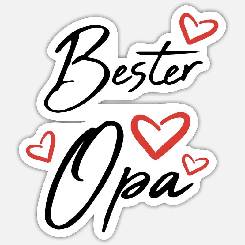 Bester Opa Sticker Größe S (10 x 10 cm)