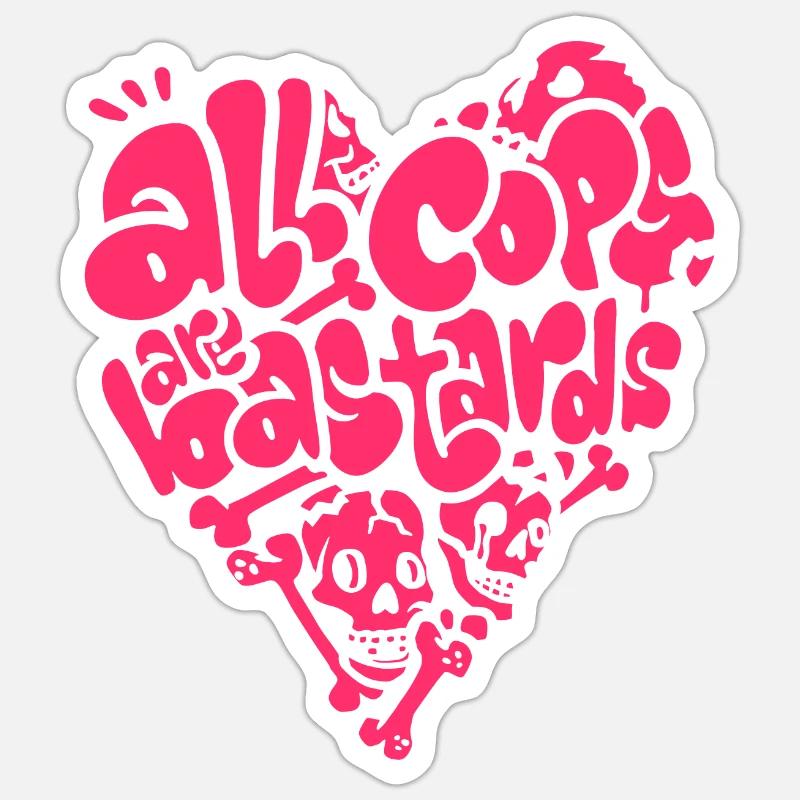 ACAB - Sticker Größe S (10 x 10 cm) - Mattweiß