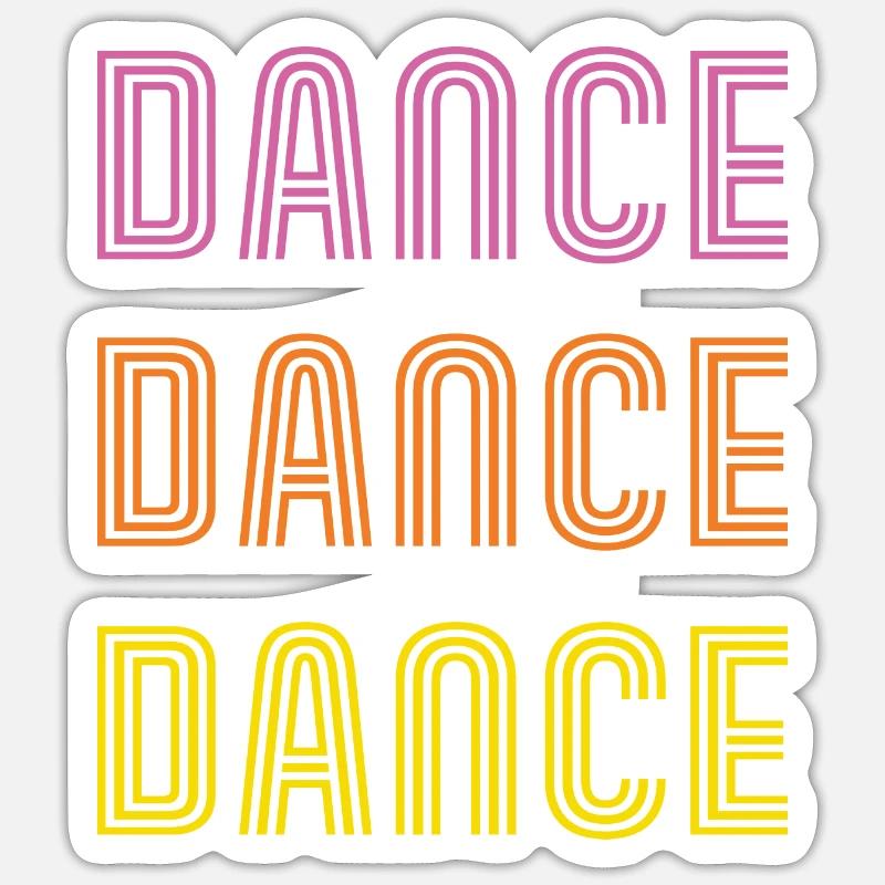 Danser - Sticker taille S (10 x 10 cm) - blanc mat