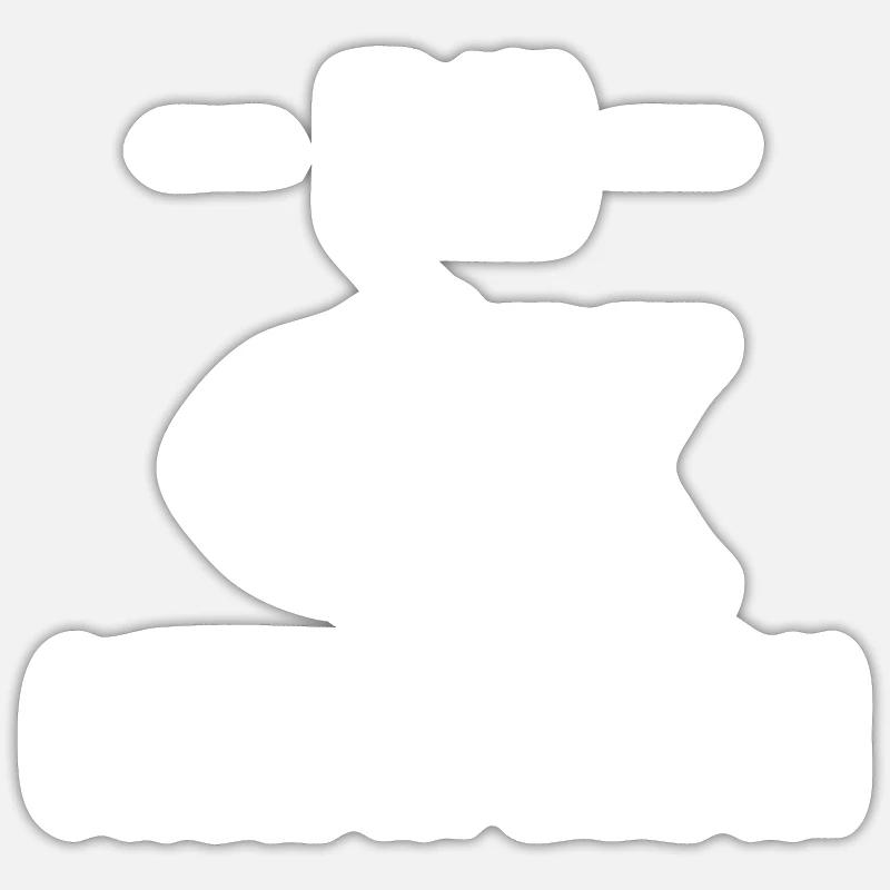 frais comme un gardon - Sticker taille S (10 x 10 cm) - blanc mat
