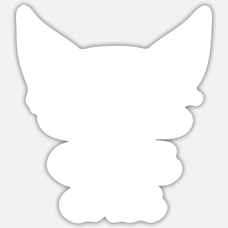 Cat Katze - Sticker Größe S (10 x 10 cm) - Mattweiß