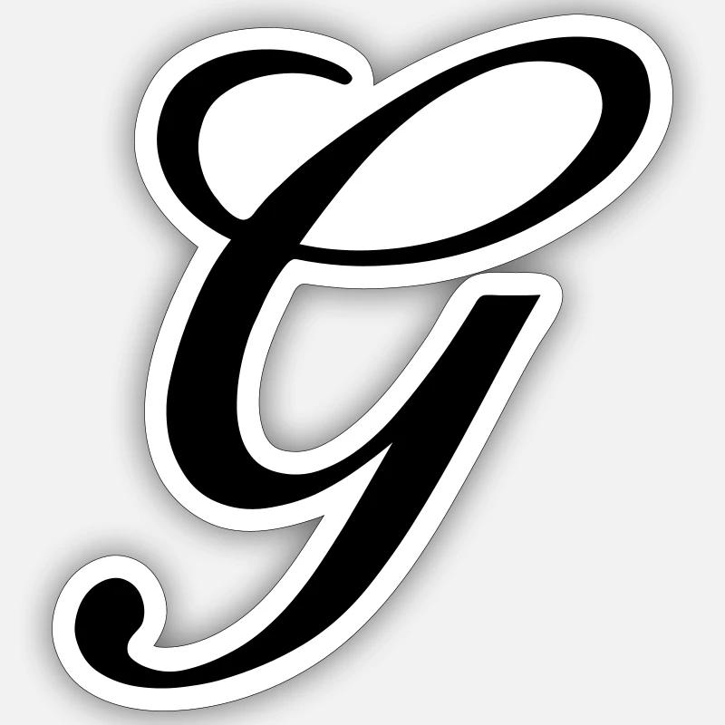 G - Sticker Größe S (10 x 10 cm) - Mattweiß