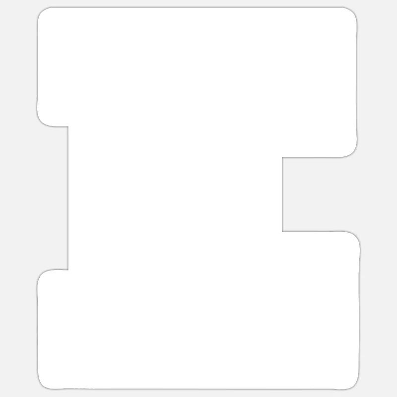 Letter E - Sticker size S (10 x 10 cm) - white matte