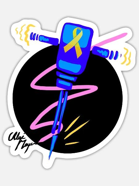 Nein, ich bin nicht verrückt, es ist meine Endometriose - Sticker Größe S (10 x 10 cm) - Mattweiß