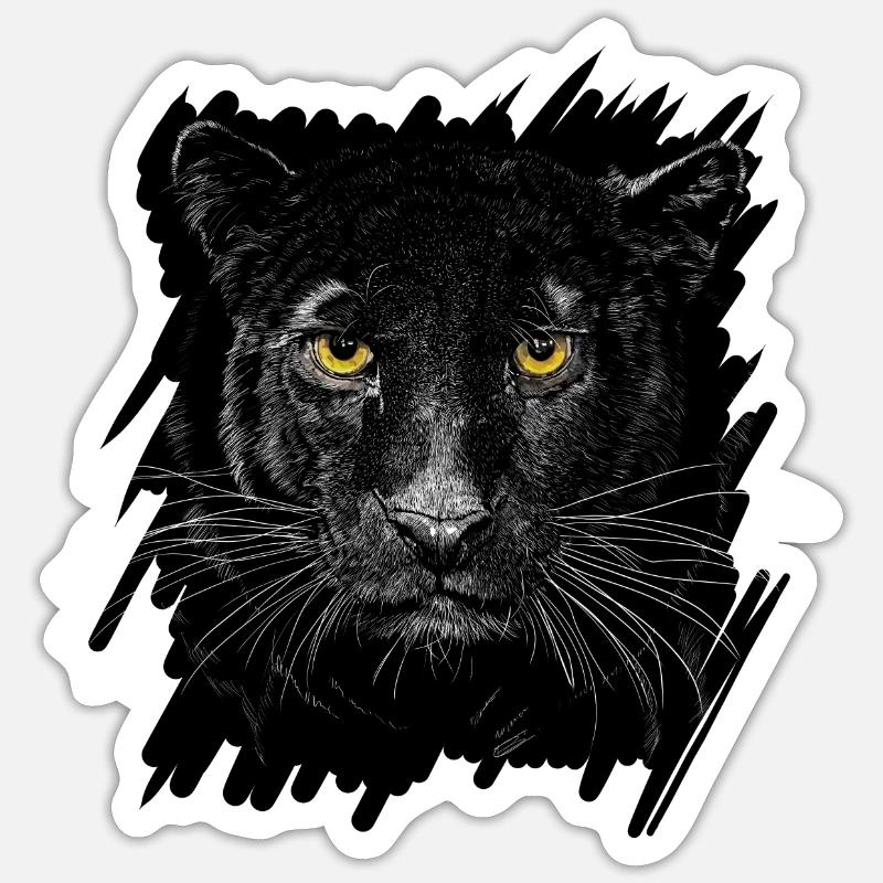 Schwarzer Panther Sticker Größe S (10 x 10 cm)