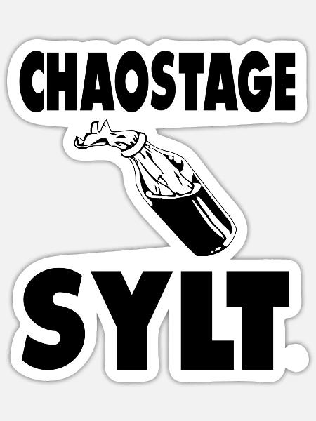Chaostage Sylt 2022 Molotov Urlaub Spaß lustig - Sticker Größe S (10 x 10 cm) - Mattweiß