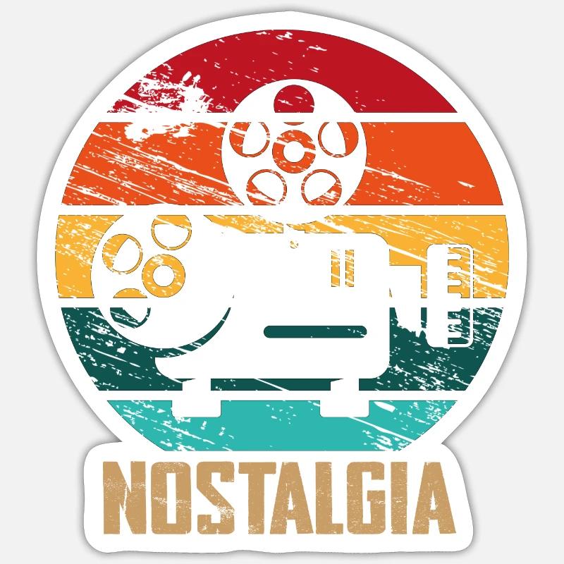 Nostalgie - Sticker Größe S (10 x 10 cm) - Mattweiß