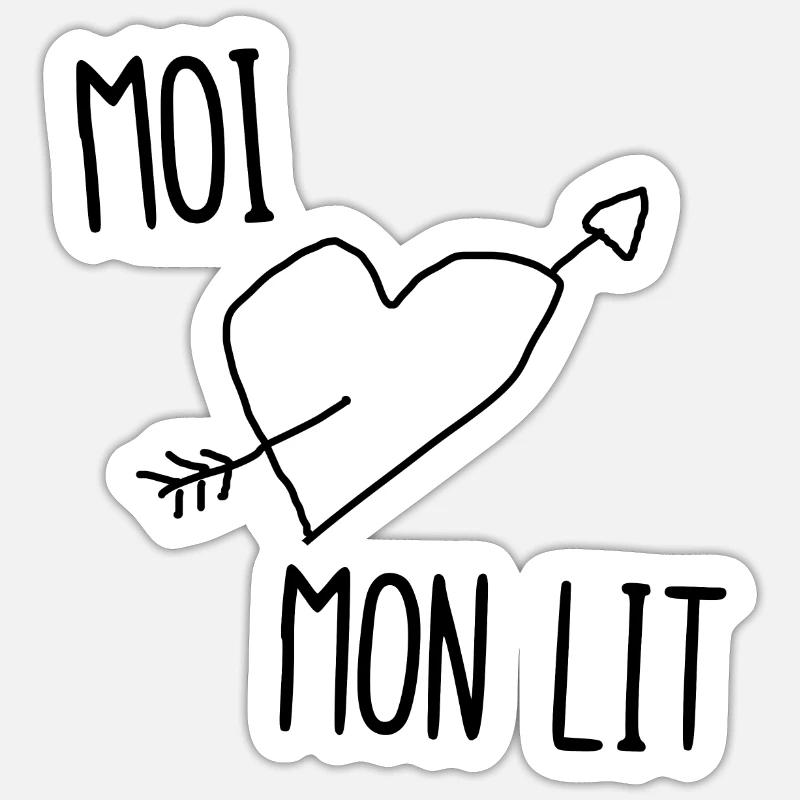 moi mon lit Sticker taille S (10 x 10 cm)