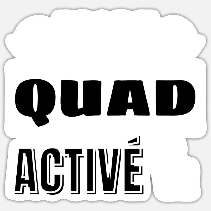 mode quad activé Sticker taille S (10 x 10 cm)