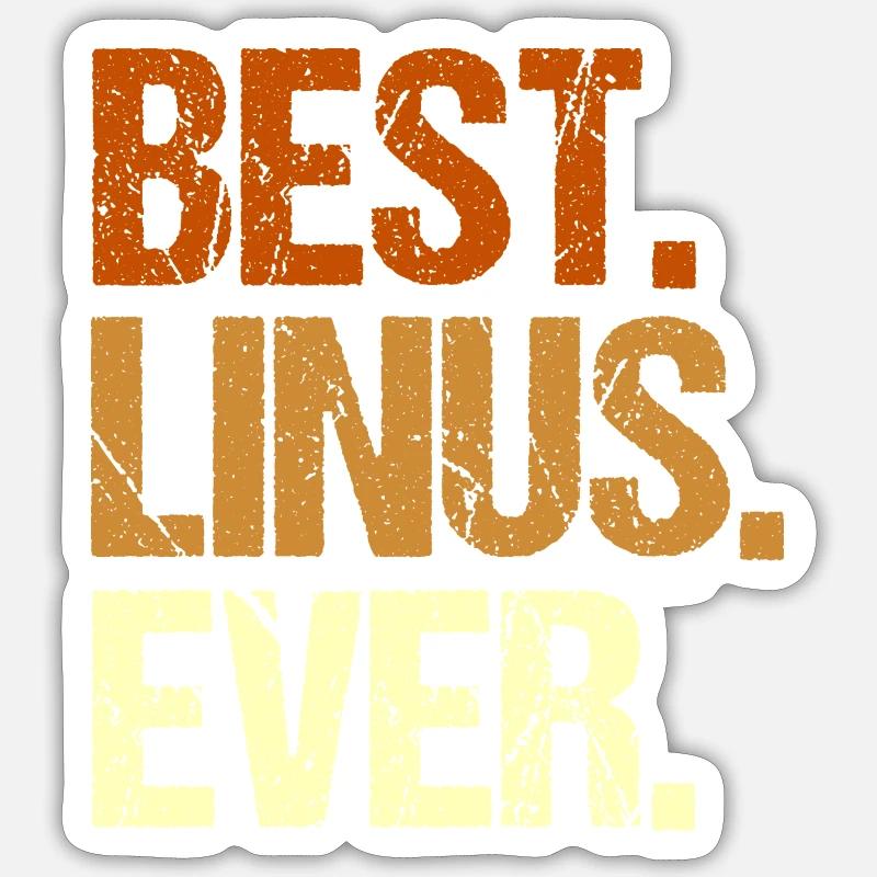 Linus - Sticker taille S (10 x 10 cm) - blanc mat