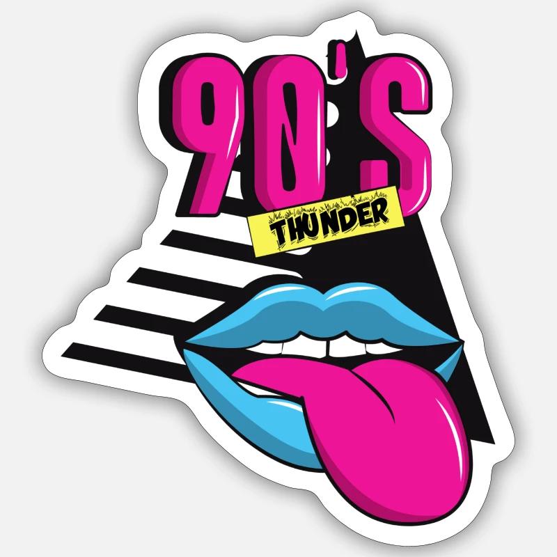 Thunder 90's Sticker size S (10 x 10 cm)