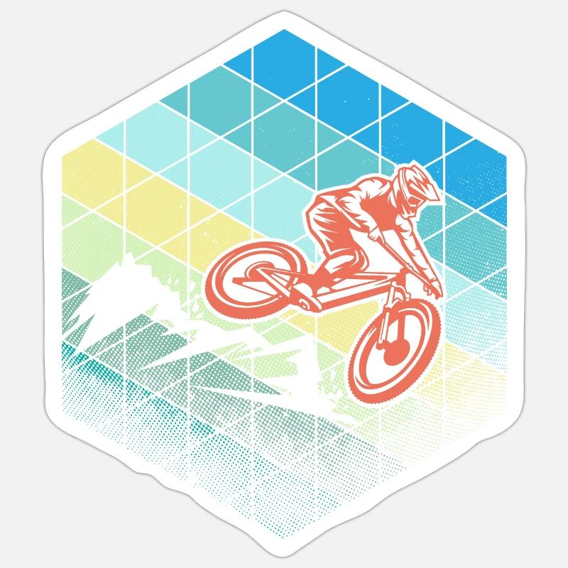hexagone de descente - Sticker taille S (10 x 10 cm) - blanc mat