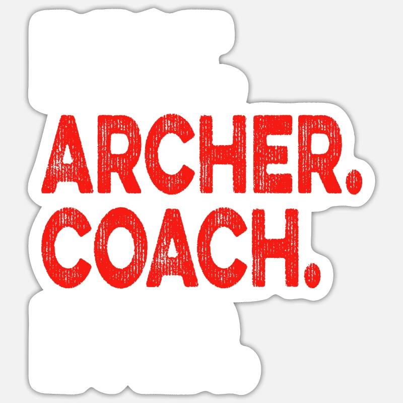 Tir à l’arc Flèche Tir à l’arc Tir à l’arc - Sticker taille S (10 x 10 cm) - blanc mat