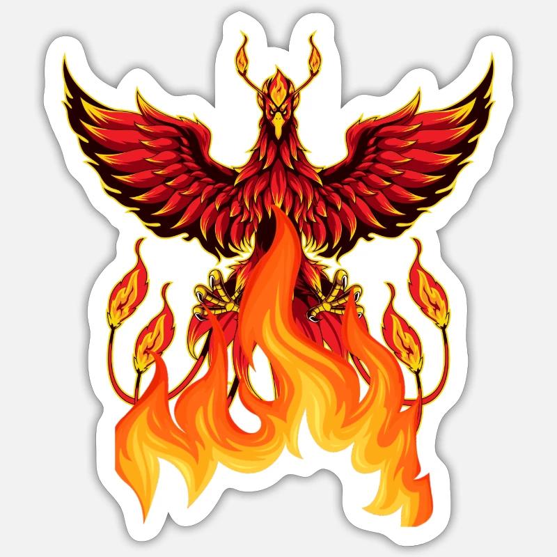 Phoenix - Sticker size S (10 x 10 cm) - white matte