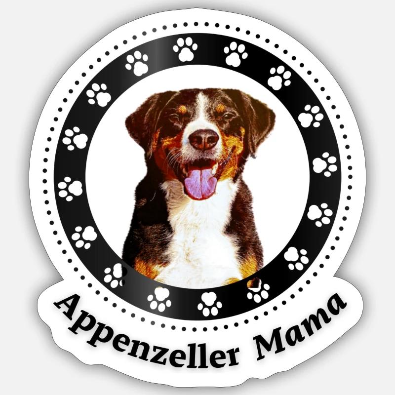 Appenzeller Mama Design Sticker Größe S (10 x 10 cm)